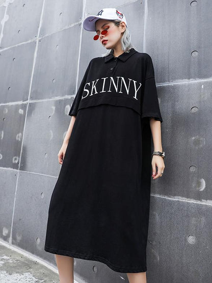 Loose Lettre Printed Dress