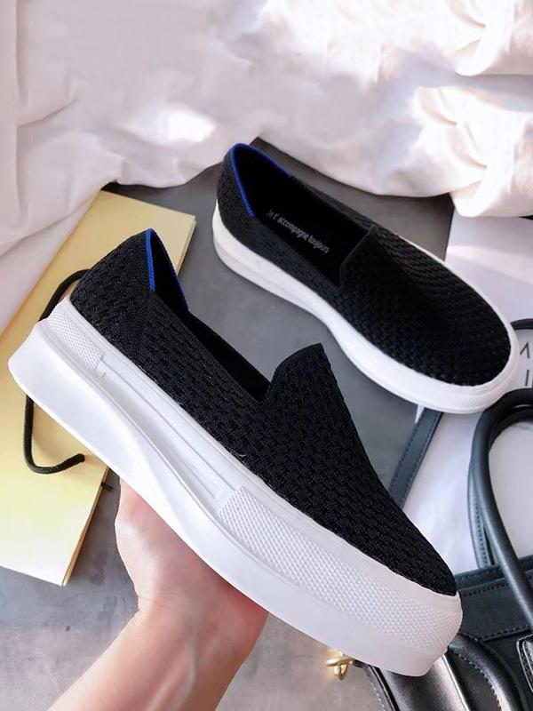 Solid Color Simple Casual Flat Shoes