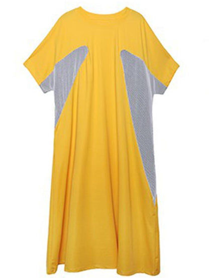 Loose Split-joint Mesh Dress