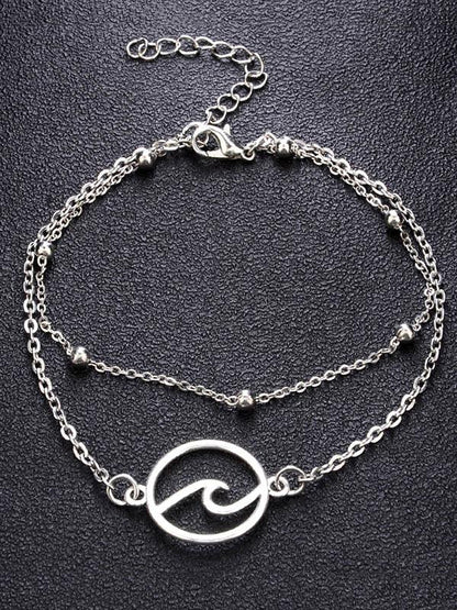 Silver Vintage Alloy Footchain Accessories