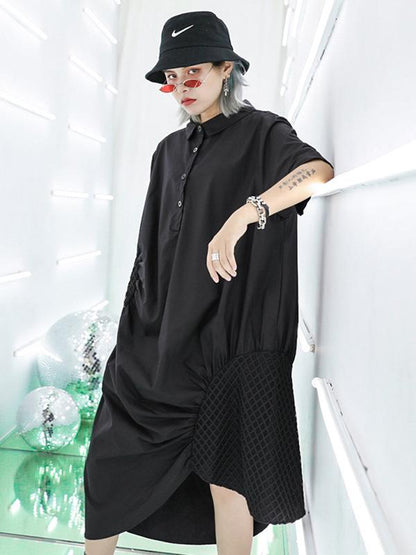 Loose Cropped Ruffled Long Dress