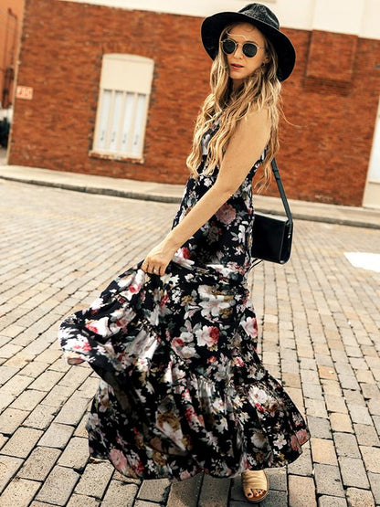 Backless Split-joint Bohemia Dress