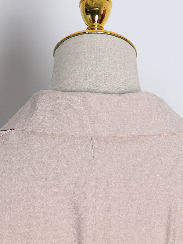Urban Solid Color Asymmetric Batwing Sleeve Midi Dress