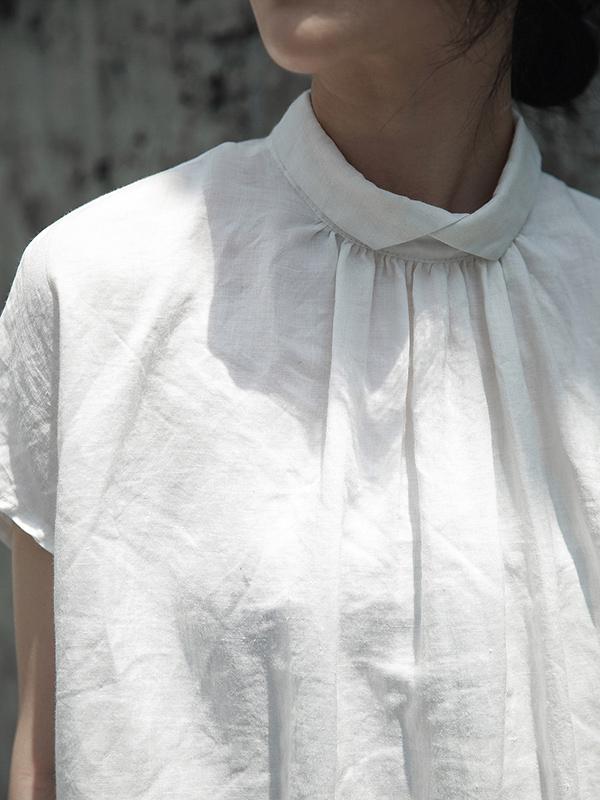 Ruffled Fresh Simple Fiber T-shirt