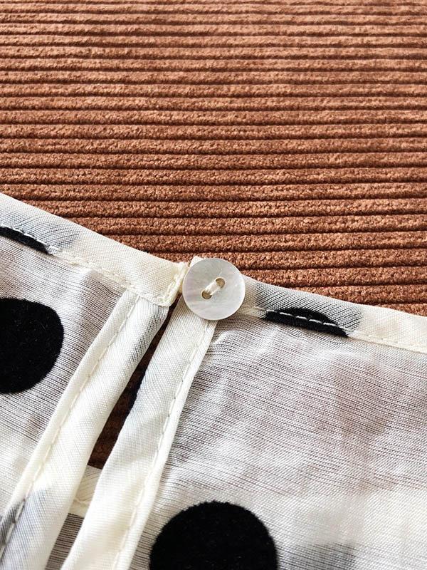 Original Polka-Dot Bishop Sleeve T-Shirts Tops