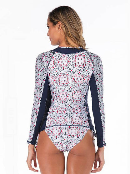 Tropical Printed Strappy Two-Piece Wetsuit