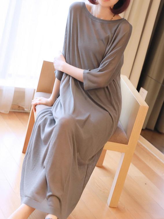 Loose Soft 2-pieces Long Dress