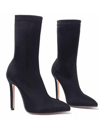 Fashion Solid Color High Heel Boots