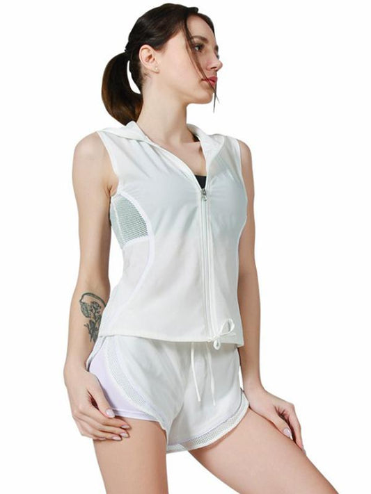 See-through Hollow Sleeveless Yoga Suits