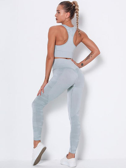 Camouflage Wrap High-Waisted High Elasticity  Yoga Suits