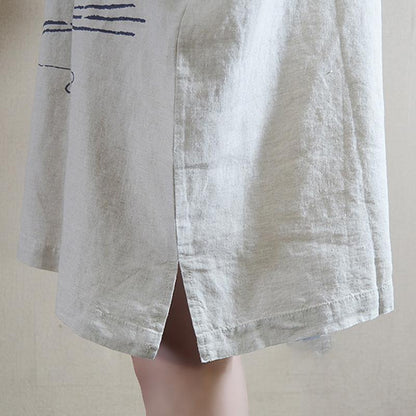 Animal Pattern Casual Loose Summer Dress