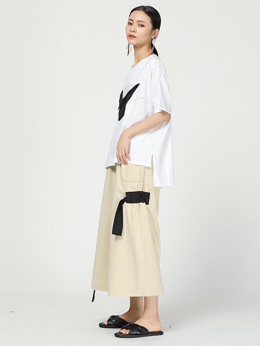 C Yards Original Split-joint Lace-up Pants