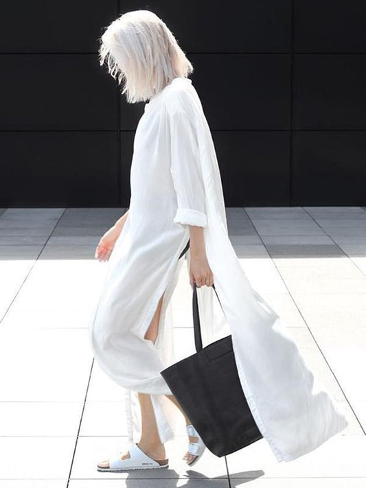 Loose Split-side Long Shirt