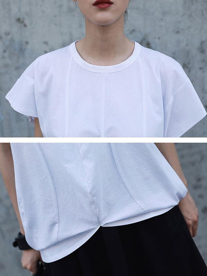 Summer Solid Split-joint T-Shirt