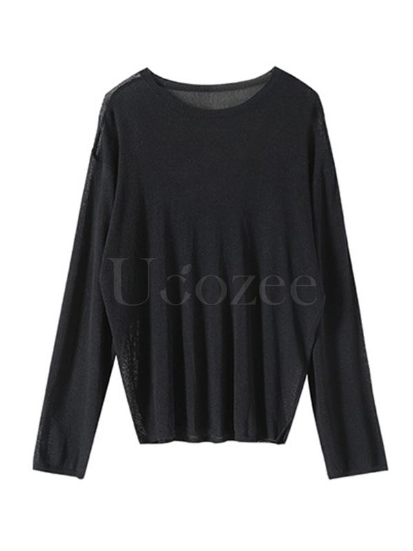 Casual Solid Light Maturity Knitwear