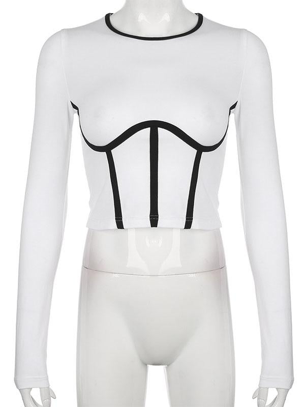 Simple Split-Joint Bodycon T-Shirt