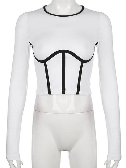 Simple Split-Joint Bodycon T-Shirt