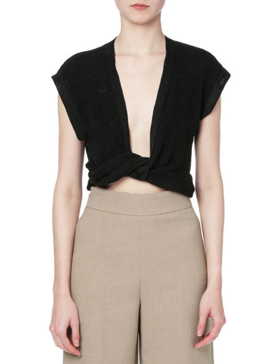 Urban Solid Color Sleeveless V-Neck Vest Tops