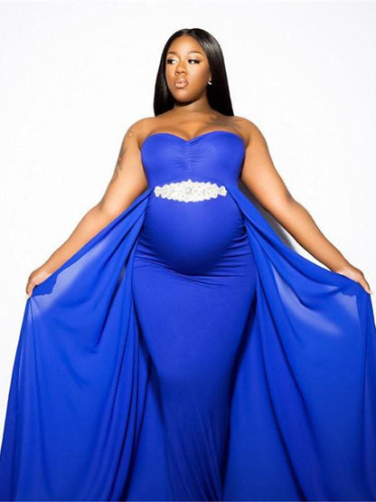 Maternity Strapless Maxi Dress