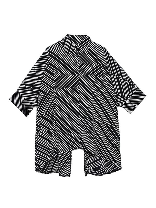 Backless Loose Asymmetric Blouse