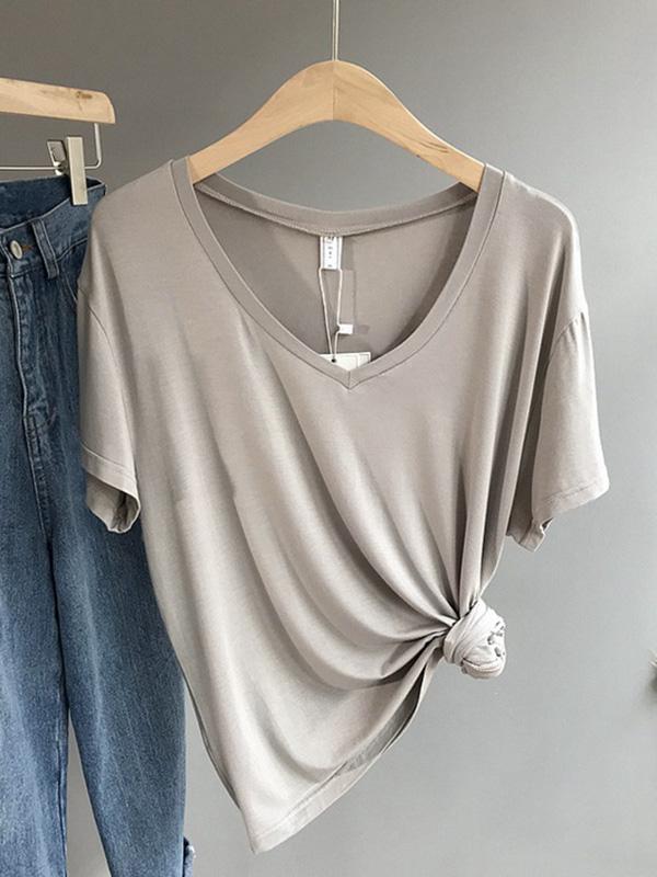 Pure Color Modal T-shirt