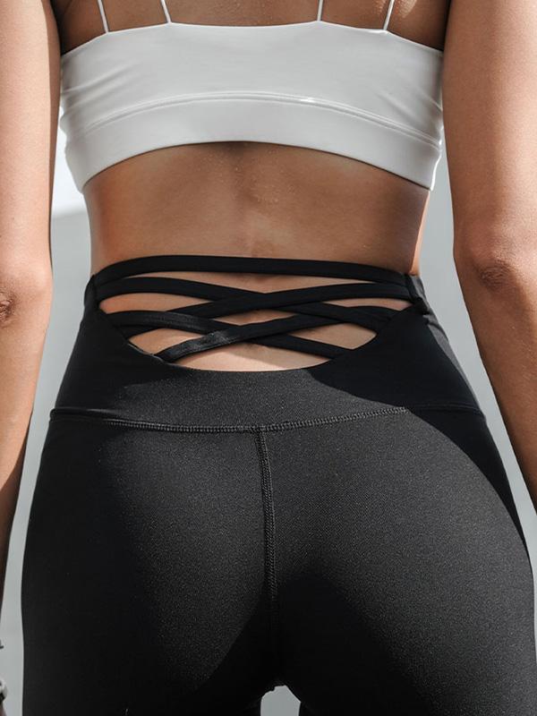 Soft Back Hollow Yoga Leggings