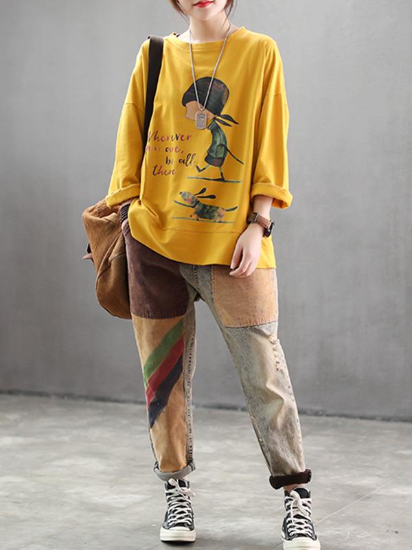 Loose Printed Blouses