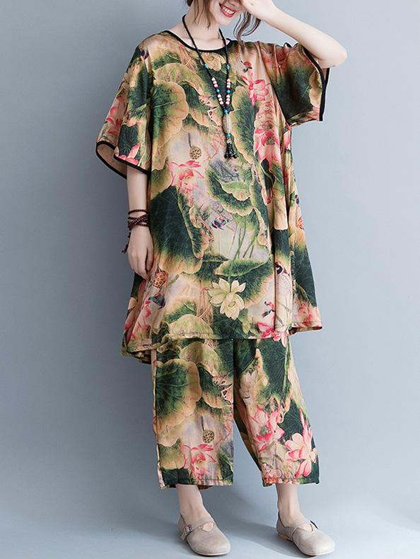 Loose Lotus Wide-leg Suits