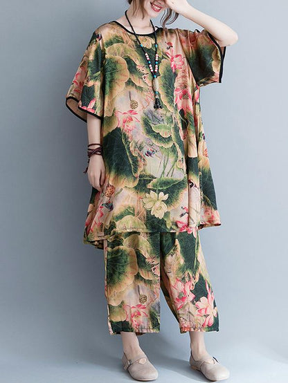 Loose Lotus Wide-leg Suits