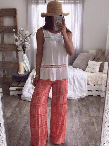 Fashion Hollow Sleeveless Vests Tops