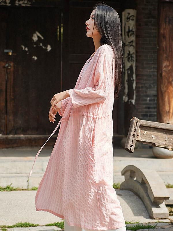 National Cotton Lace-up Light Cover-up