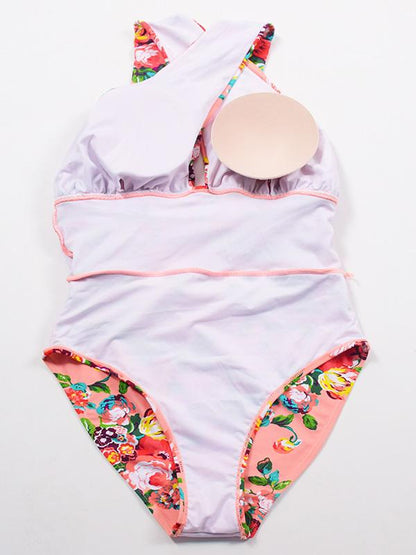 High Waisted Printed Plus Size Swimwear