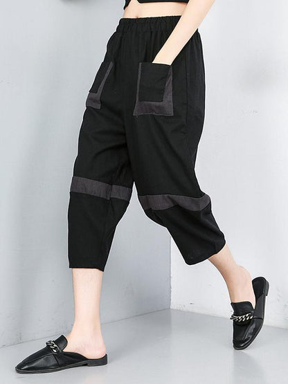 Loose Elastic Waist Design Wide Leg Pants