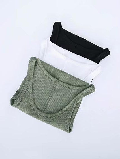 Sleeveless Solid Casual Tanks
