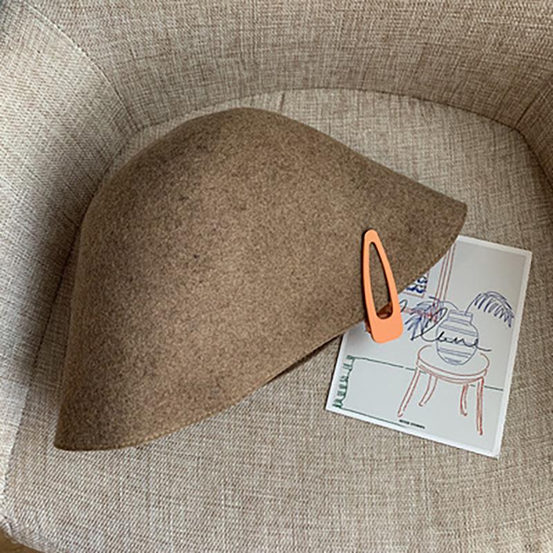 Retro Solid Color New Bucket Hat