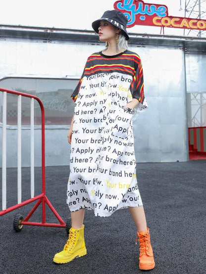 Vintage Loose Oversize Split-joint Dress