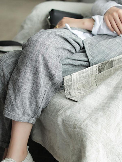 Original Retro Linen Vest&Harem Pants Suits