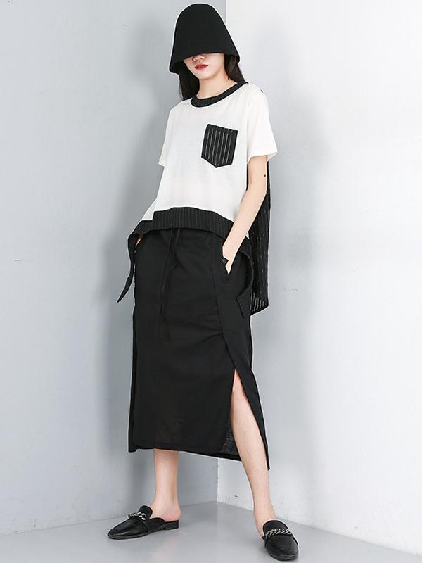 Split-side Asymmetric Skirt