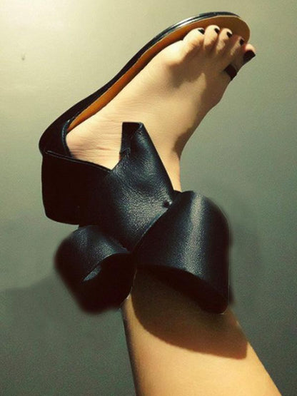 Statement Bowknot Flat Sandals
