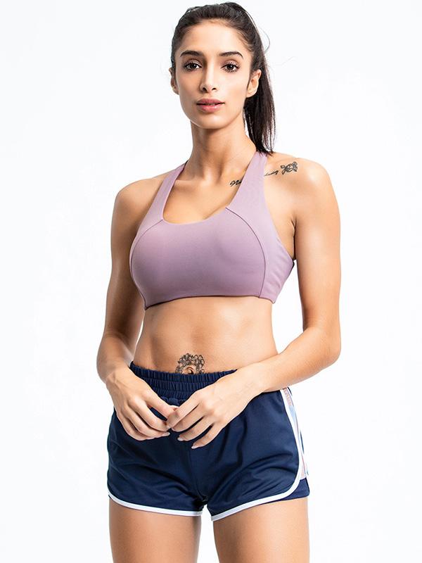 Contrast Color Printed Breathable Sports Shorts