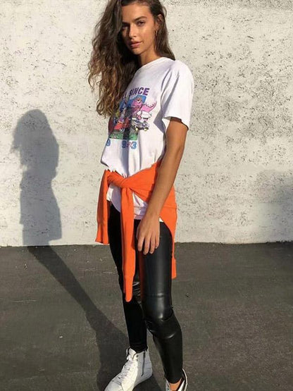 Graffiti Printed Short Sleeve Tees