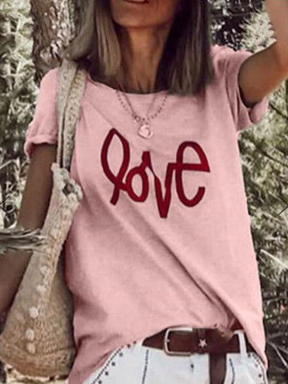 Simple 4 Colors T-Shirts Tops