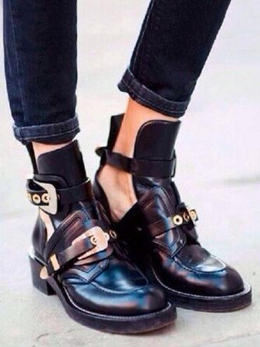 Fashion Chunky Heel Sandals Boots