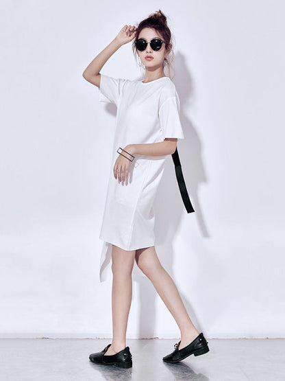 Loose Streamer Split-joint Dress