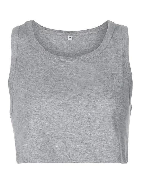 Casual Loose Solid Color Sports Tanks