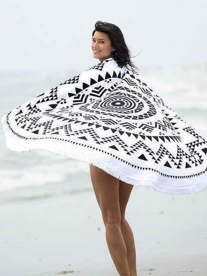Geomertry Tassels Round Beach Mat Yoga Mat