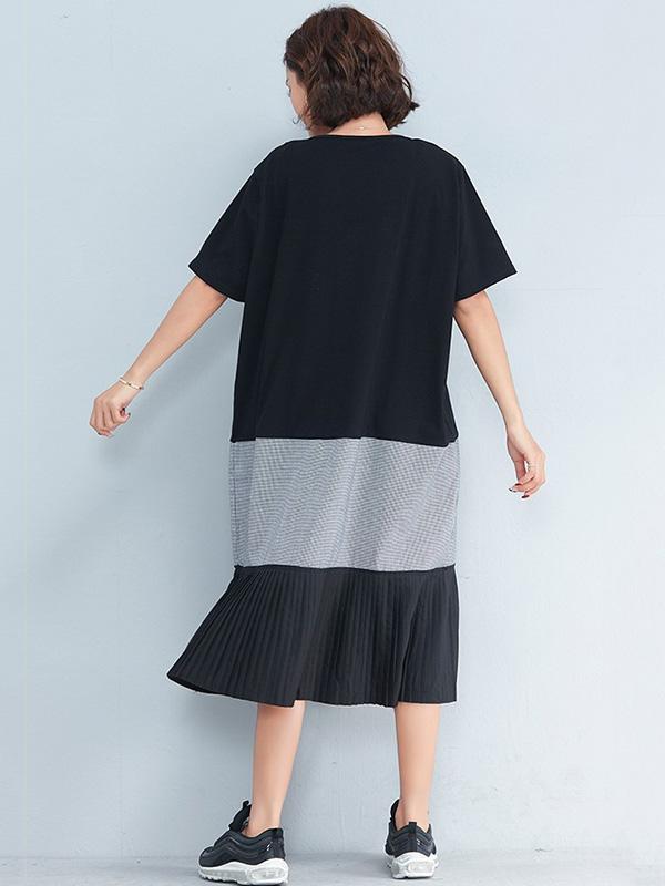 2019 Spring New Loose Split-joint Dress