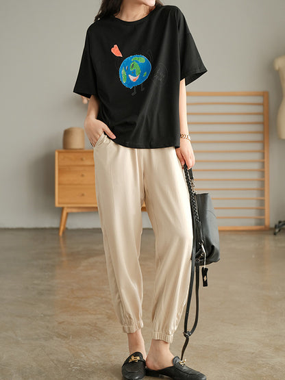 Original Cartoon Printed T-Shirts Tops