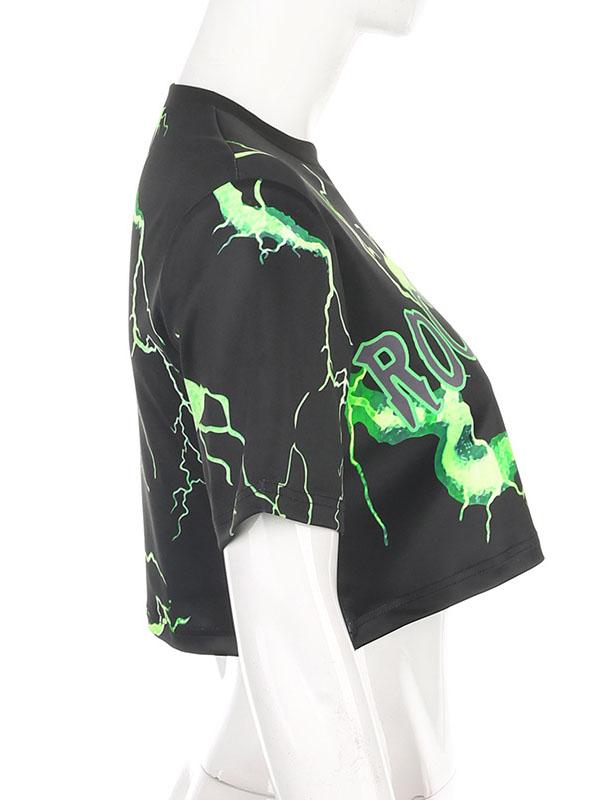 Fashion Leisure Printed Short T-Shirt