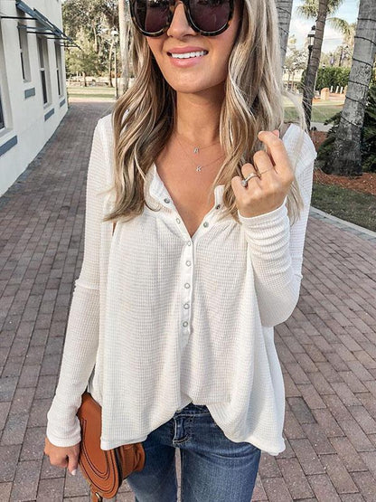 White Long Sleeves Blouses&shirts Tops